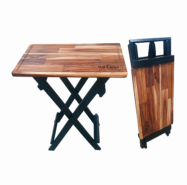 MESA TA�BUA TECA DOBRA�VEL PARA CHURRASCO TUNIC MADE IMPERIO