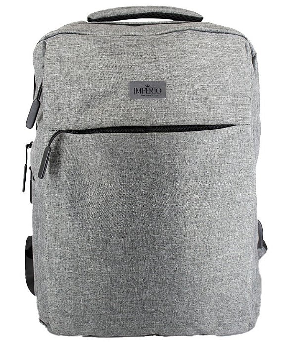 MOCHILA IMPERIO CINZA NOTEBOOK 01 ZIPER TUNIC CINZ IMPERIO