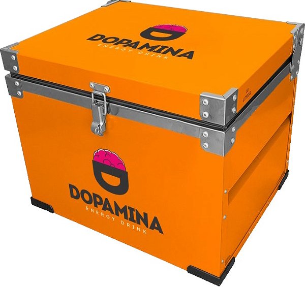 CAIXA TERMICA 30 LTS DOPAMINA LARANJA METAL TUNIC LARA DOPAMINA