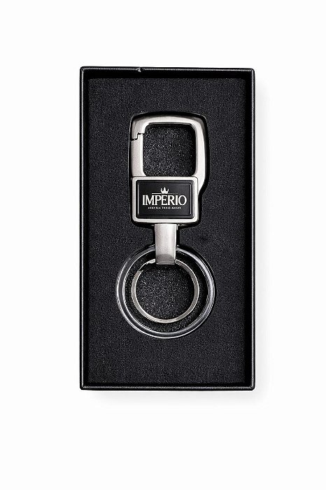 CHAVEIRO IMPERIO PREMIUM PRETO AÇO ESCOVADO MOD 02 TUNIC PRET IMPERIO