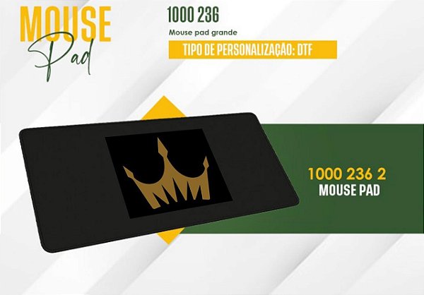 MOUSE PAD GAMER - IMPERIO COROA TUNIC PRET IMPERIO