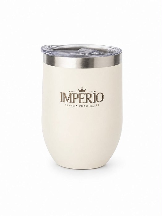 COPO TERMICO TAMPA PLASTICA BRANCO T350 BRAN IMPERIO