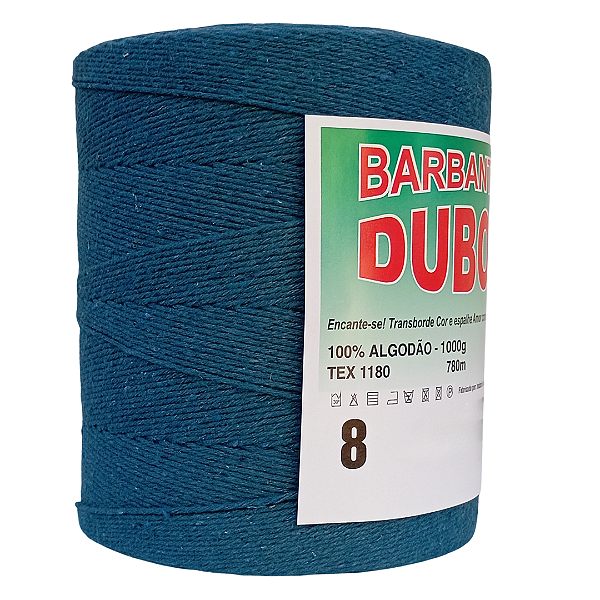 Barbante Dubom Azul Petróleo - 1 Kg - Fio 8 - 780m