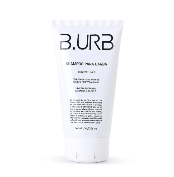 Shampoo Esfoliante para Barba Downtown com Esferas Naturais de Apricot e Semente de Arroz e Pró-Vitamina B5 140ml