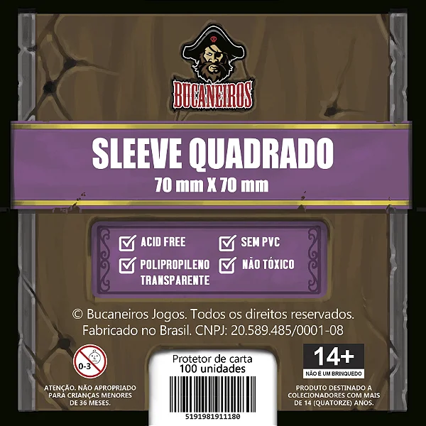 Sleeve Quadrado (70 x 70) Bucaneiros