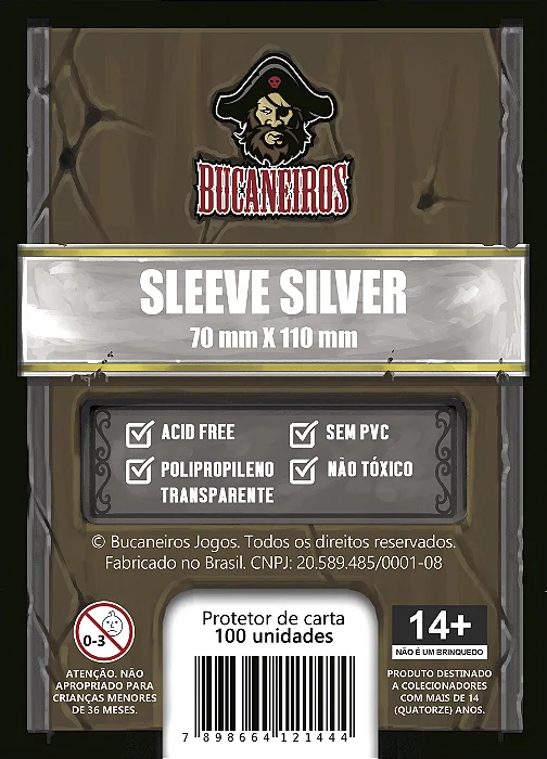 Sleeve Silver (70 x 110) Bucaneiros