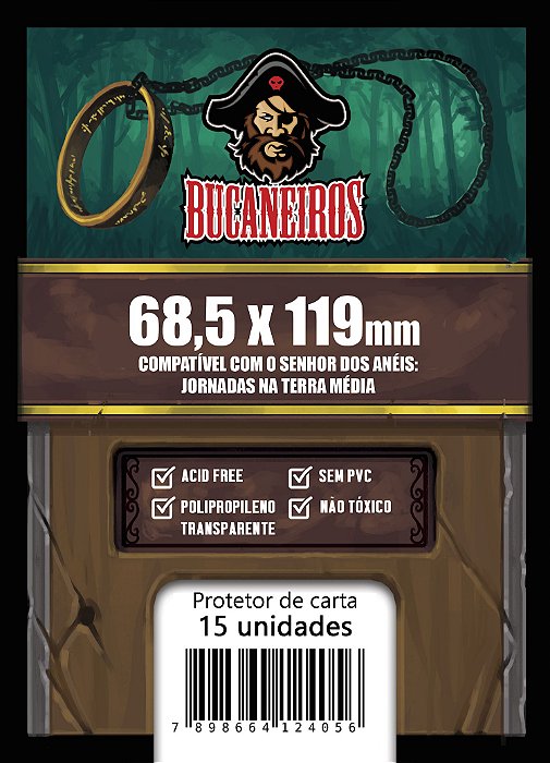 Sleeve Customizado para O Senhor dos Anéis: Jornadas na Terra Média (68,5 x 119) Bucaneiros