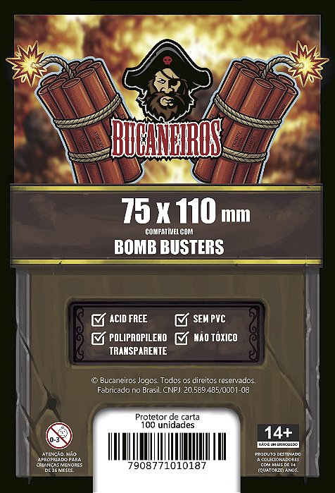 Sleeve Customizado para Bomb Busters (75 x 110) Bucaneiros