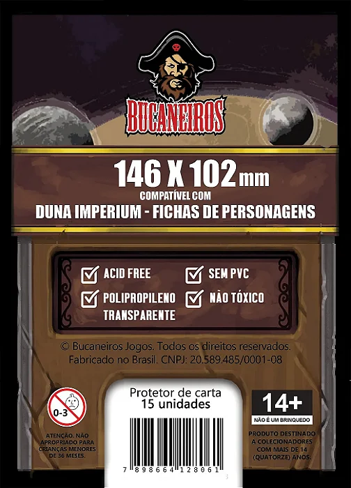 Sleeve Customizado para Duna Imperium - Fichas de Personagens (146 x 102)