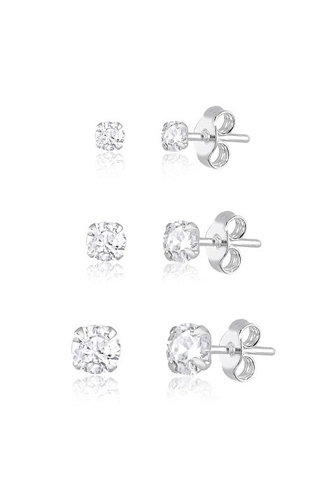 BRINCO CRAVEJADO UNISSEX - PRATA 925