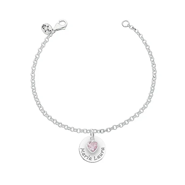 Pulseira feminina Prata Personalizada com nome - PRATA 925