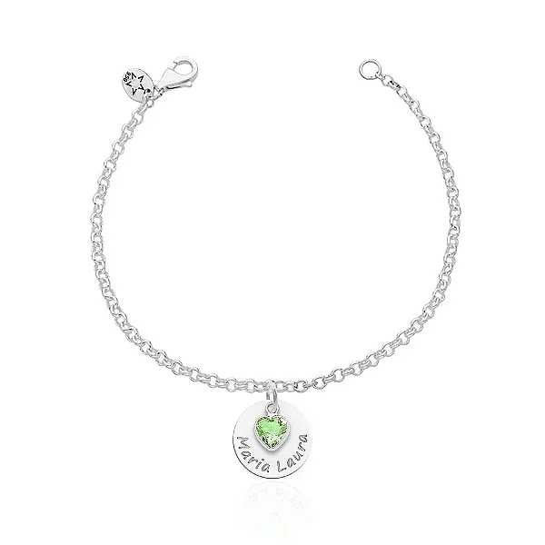Pulseira feminina Prata Personalizada com nome - PRATA 925