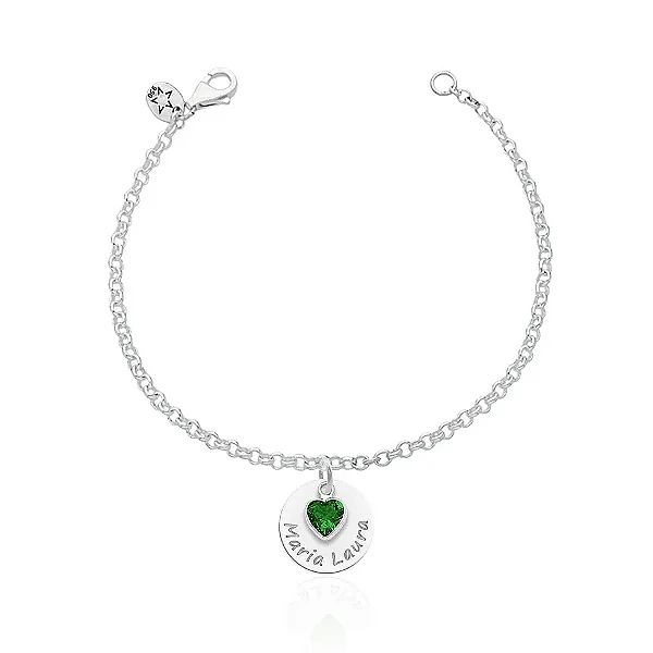 Pulseira feminina Prata Personalizada com nome