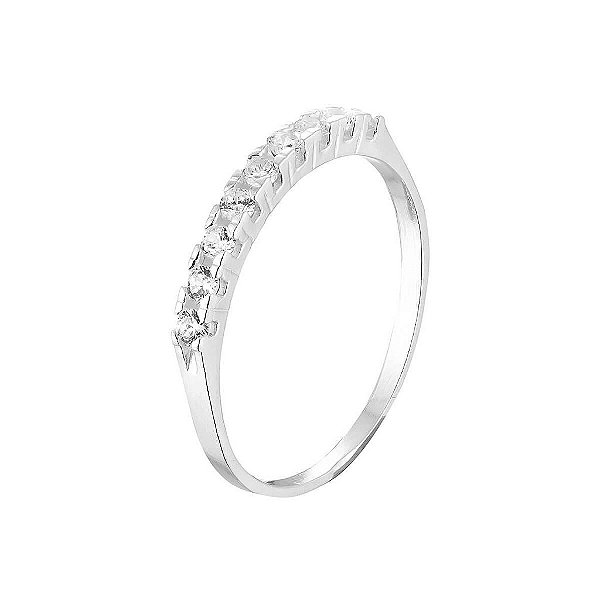 Meia aliança feminina lovely  - PRATA 925