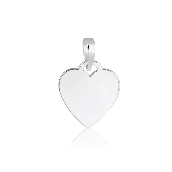 Pingente unissex Personalizado Coração - PRATA 925