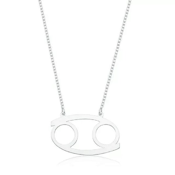 Colar Feminino Signo Câncer -  PRATA 925
