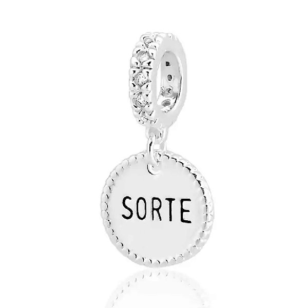 Berloque de pulseira pandora Medalha Sorte - Prata 925