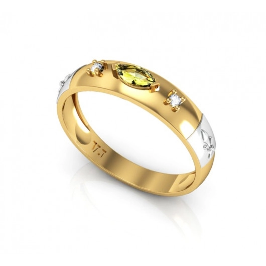 Anel Ouro 18K Formatura Navete