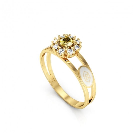 Anel  Formatura feminino - Ouro 18k