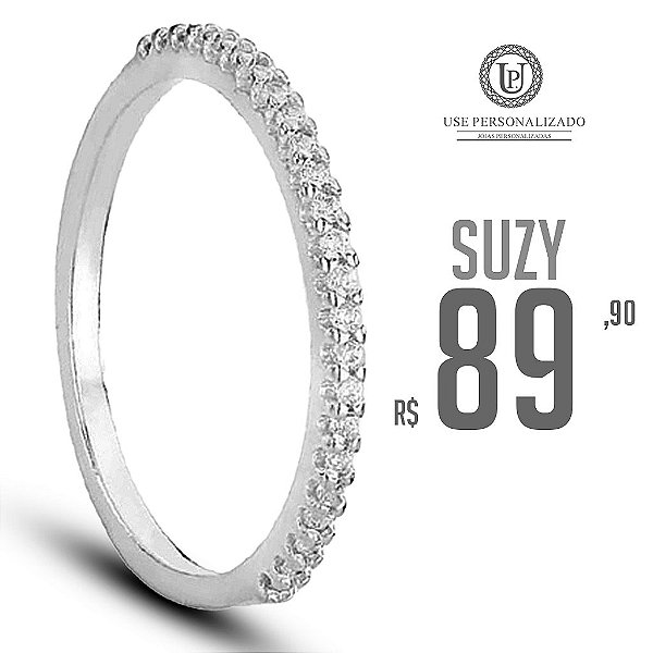Meia aliança Suzy (Aparador)- PRATA 925