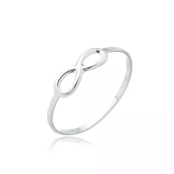 Anel Infinito feminino milimatista - Prata 925
