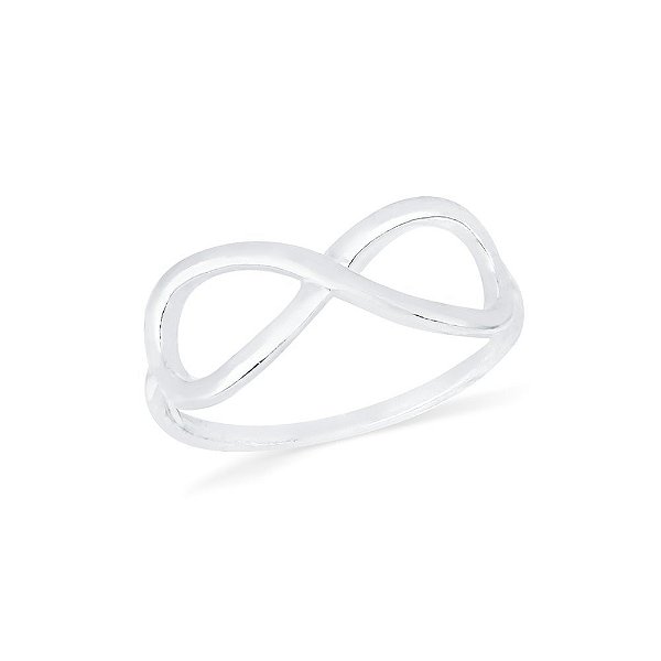 Anel infinito feminino minimalista - Prata 925