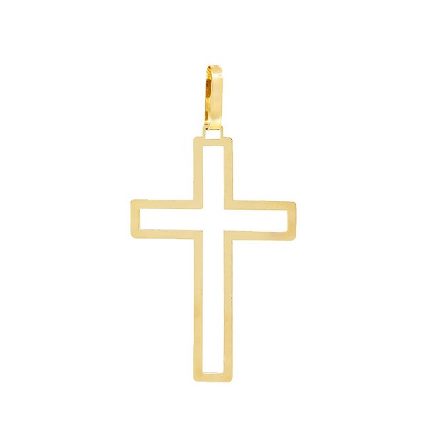Pingente Unissex Crucifixo - Ouro 18k