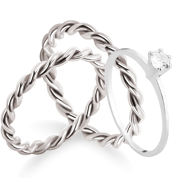 Par de Alianças Namoro Prata 950 Helena 3mm