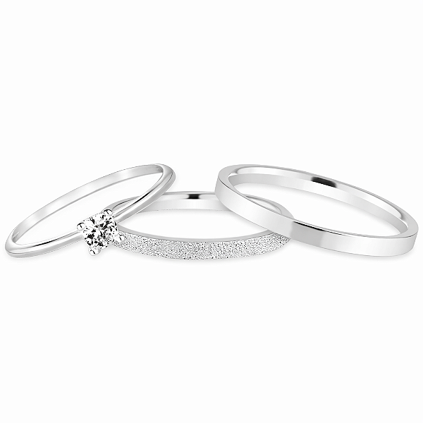 Aliança de Namoro Prata 950 - Lunna 2mm