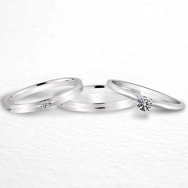 Par de Alianças Namoro Prata 950 Kida 3mm