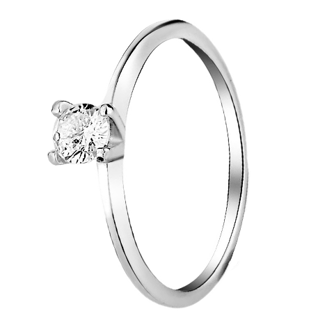 Anel solitário Classic prata 925