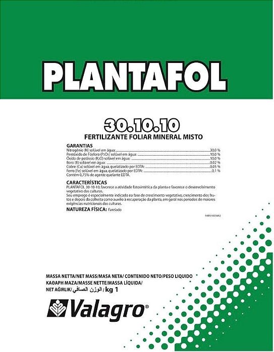 Fertilizante Foliar Plantafol - 30.10.10 - 1Kg