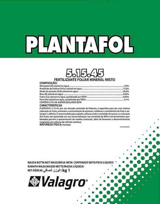 Fertilizante Foliar Plantafol - 5.15.45 - 1Kg