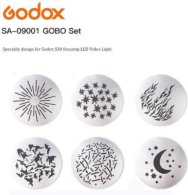 Kit Gobos Godox SA-09-001 para Led S30
