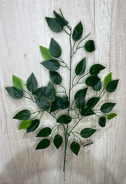 Galho Artificial de Folhas Verdes