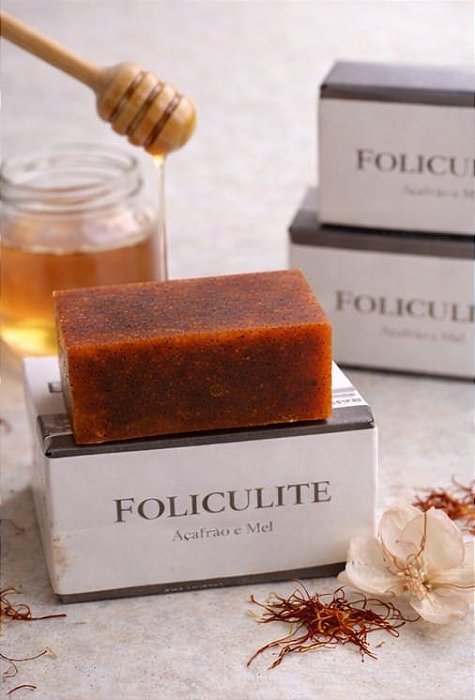 Sabonete artesanal Açafrão e Mel