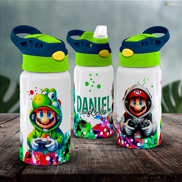 Squeeze Infantil Branco 500ml – Personalizado com Nome da Criança