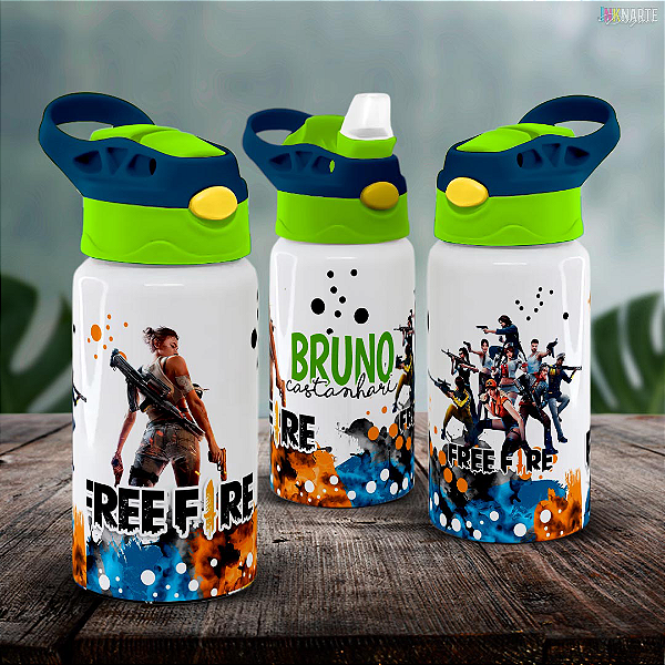 Squeeze Infantil Branco 500ml – Personalizado com Nome da Criança
