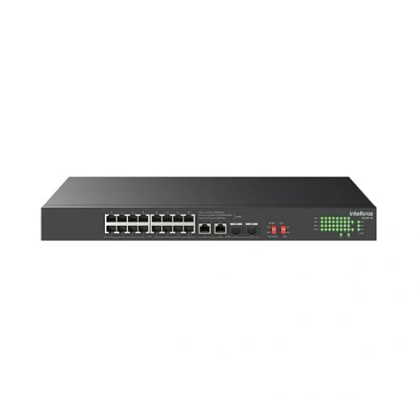 SWITCH 16 PORTAS 10100 POE 2 GIGABIT 2 SFP S1118F PA INTELBRAS