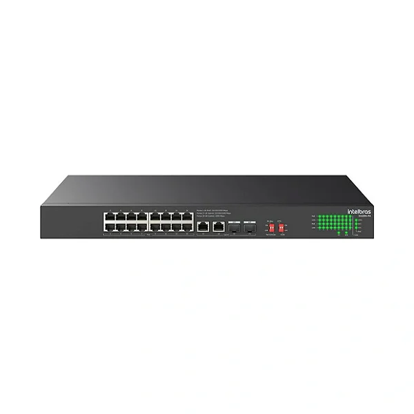 SWITCH 16 PORTAS 101001000 POE 4 PORTAS UPLINK S1120G PA INTELBRAS