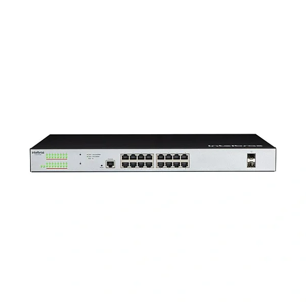 SWITCH 16 PORTAS 101001000 POE 2 SFP SG 1602 POE MAX INTELBRAS
