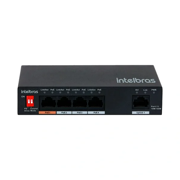 SWITCH 5 PORTAS 10100 COM 4 PORTAS POE SF 500 HI POE N INTELBRAS