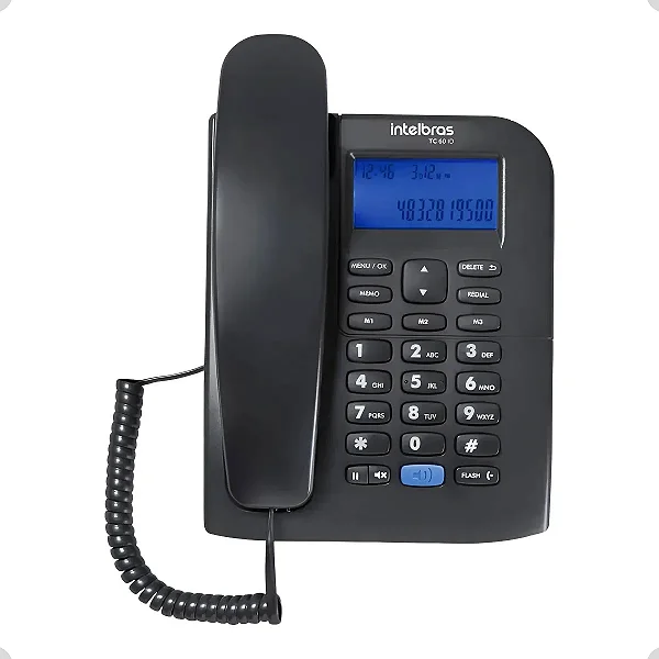 TELEFONE COM FIO TC 60 ID PRETO
