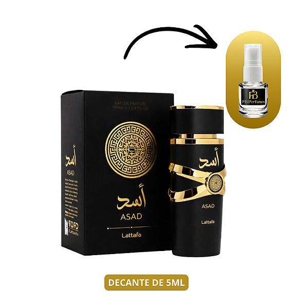 (Decant 5ml) Asad Black EDP Masculino – Lattafa