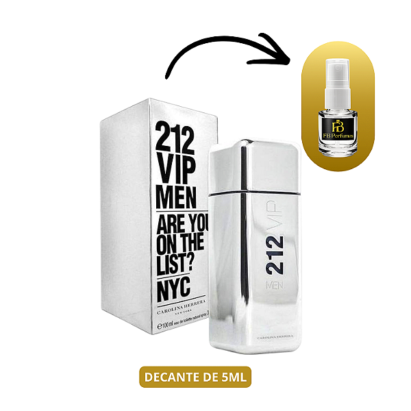 (Decant 5ml) 212 VIP Men EDT Masculino – Carolina Herrera