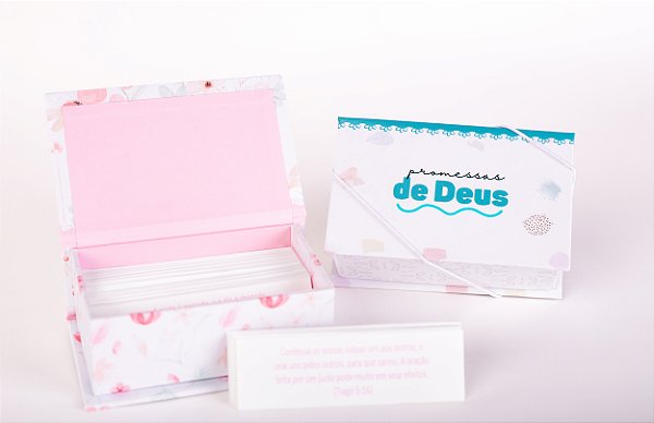 Caixinha Promessas de Deus com 180 Frases Bíblicas