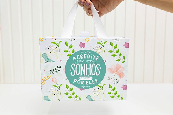 Caixa Gaveta com Alça Estilo Sacola