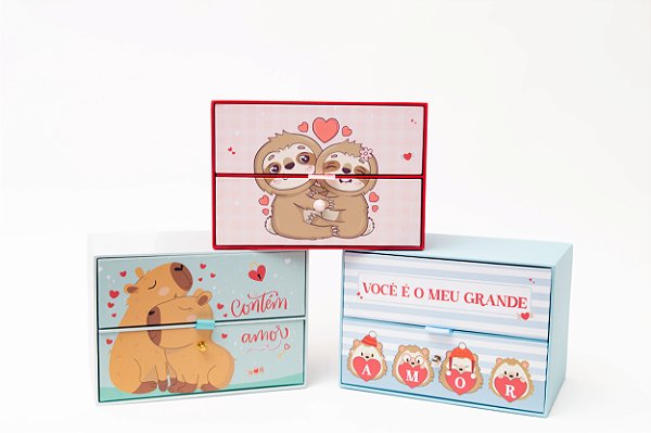 Caixa Gaveta 2 Andares – perfeita para presentear com elegância e organização em ocasiões especiais.