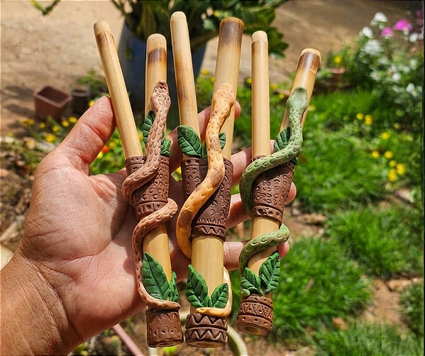 Kuripe da Jiboia aplicador de rapé - Sopro Imperial