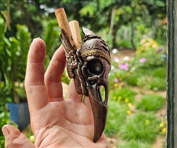 Kuripe Corvo especial aplicador de rapé - Sopro Imperial
